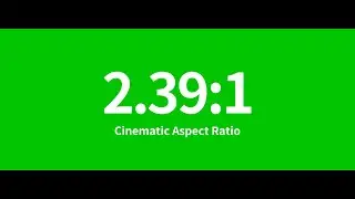 2.39:1 Cinematic Aspect Ratio Black Bar | Green Screen | PNG | 4K | Free Download
