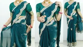 Tissue Silk saree draping Tutorial | Perfect Pleats HACK for Beginners | Flawless Party Look