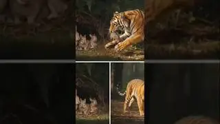 The Tiger attack the Rabbit and dog rescue the rabbit 🐰#rescuedog#animalshorts#savelife