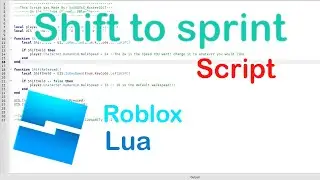 Roblox Lua shift to sprint script tutorial