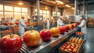 Inside a Modern Apple Factory: From 10.000 Apples A Day Into Premium Apple Juice (Full Process)