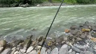 Fishing in Ringit River below the khechudumra south Sikkim 