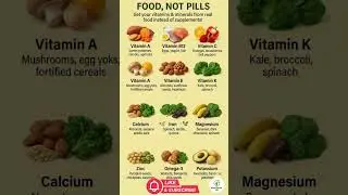 12 VITAMINS & MINERALS From Real Food Instead Of Supplements #shorts