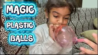 New game plastic balls😍microwave me popcorn banaye😊