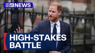 Prince Harry takes on UK tabloids in court | 9 News Australia