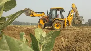 Working Mud Jcb 3dx Dozer Leveling Fields । Super Work Jcb Backhoe Loader
