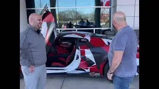 NCM Insurance with customer Len and his C8 Corvette