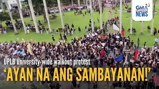 Mga estudyante ng UPLB, nagsagawa ng university-wide protest kontra korapsiyon | GMA Integrated News