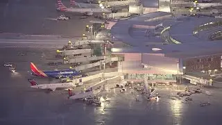 Sky 5 shows conditions at OKC Will Rogers International Airport