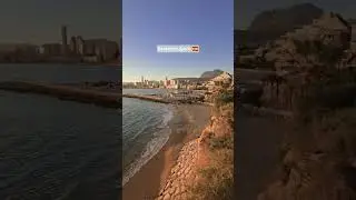 Sunset in Benidorm, Spain | Mediterranean Glow 🇪🇸 #sunset #beach #summer #benidorm #travel