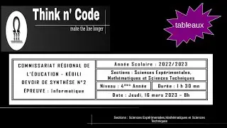 Problème du devoir de synthèse #2-Région de kébili-Mars_2023
