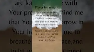 Prayer for Anxiety ✝️ #shorts #prayerforanxiety
