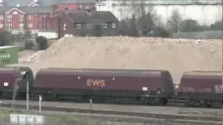 DBS 66143 PASSES GLOUCESTER RAILWAY TRIANGLE WITH COKE HOODS 220312.MP4