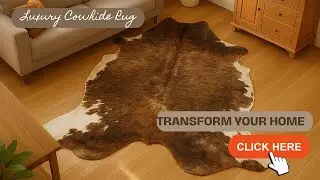 Luxurious BrindleCowhide Rug | Rustic Western Home Decor| Rodeo Cowhide Rugs