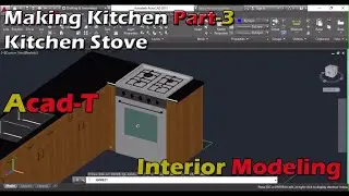 How To Make Kitchen in AutoCAD 2016 - kitchen Stove - AutoCAD For Beginners PART-3