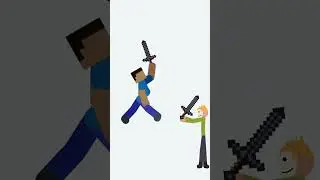 Dream VS Steve? Stickman Fight Part.1