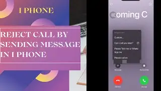 How to Reject Call in iphone by sending a Message | Decline Call on iphone #iphone #iphonetricks