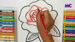 Learn Colors With Flower Coloring Pages Rose For Kid | Magic Colors