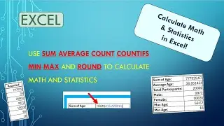 Excel - Sum Average Min Max Count Round #excel #exceltips #work #school #college #exam #data #hr