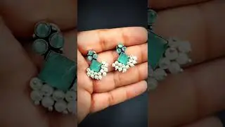 Dvasu Stone Oxidised Earring
