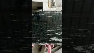 varah black 40mm export quality granite slab line Polish #viral #granite #granitecountertop #machine