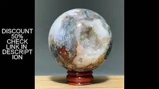 Red Moss Crystal Cave Agate Ball Natural Mineral Reiki Healing Meditation Witchcraft Energy Home Fen