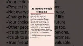 13 Eye-Opening Lessons Maturity Teaches You