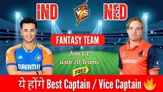 🔴 LIVE IND vs NED T20 World Cup 2026 | Dream11 Prediction | Pitch Report | Playing 11 | Chandu Don
