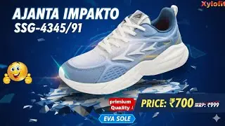 Ajanta IMPAKTO shoes SSG4345/91 S BLUE COLOUR MRP UNDER 1000₹ EVA SOLE #sportsshoes  FOR MEN