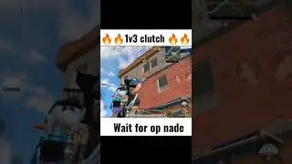 1v3 clutch 🔥😈 last one with op nade | #shorts #pubg #bgmi