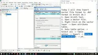 Export vector file format to  dbf format in ArcGIS 10.3