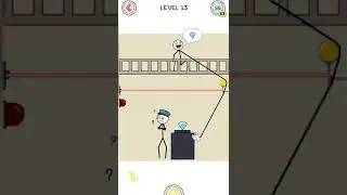Thief Puzzle - L 13 to 14 - (Weegoon) - Funny Stickman Brain Puzzle Game - #Shorts