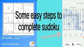 Easy Level in Sudoku 🎮|Sudoku Pro Gaming