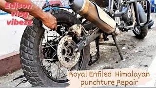 katta post full on post 🤣Royal Enfiled Himalayan Repair a puncture
