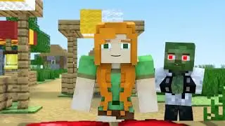Печальная история майнкрафт анимация! Жизнь Алекса и Стива в Minecraft