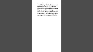 What is Niger Delta Development Commission?