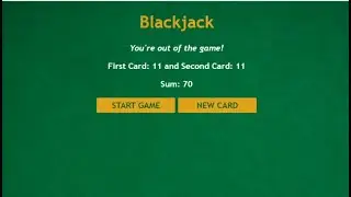 Speed Coding | HTML, CSS, Javascript  - Black Jack game