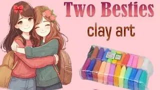 Clay art for two besties complete tutorial/ clay art/clay art with Sadia 