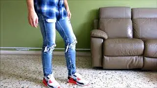 mnml m1 stretch demin + uniqlo flannel + nike air max 90 essential infrared