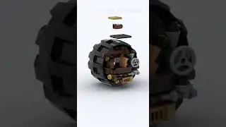 LEGO MOC Vehicle:  Steamwheel - steampunk monowheel Building Animation #shorts #legomoc #afol