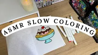 Slow ASMR coloring | relaxing coloring session | ASMR marker and paper sounds 