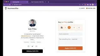 [Preview] Build Buymeacoffee Web3 version with Ethereum, Rails 7, Tailwind