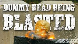 Dyno Nobel Dynamite blows up ballistic head at 250,000 FPS on Phantom high-speed cameras