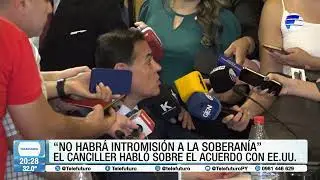 Canciller habló sobre el acuerdo con Estados Unidos