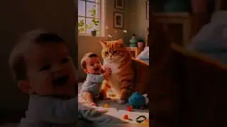 Cat Cares for a Baby with Love Every Day | Heartwarming Cartoon Story
