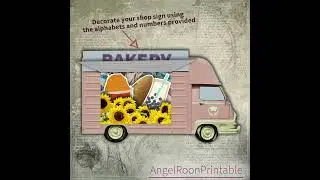 Junk Journal Pocket / Folio / Envelope Idea - Food Truck - AngelRoonPrintable@Etsy #ephemera
