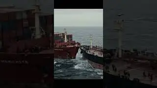 💥 Massive Collision &ndash; Cargo Ship Hits Oil Tanker Mid-Ocean!