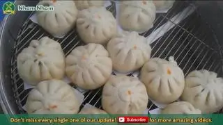 Yummy​ STREET FOODS - Cambodian Food -Meat Bun Ingredient  - Nham#039