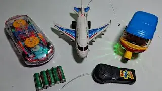 Radio control Rc plane unboxing and testing//Transparent gear light car/Tricycle auto taxi/rc plane