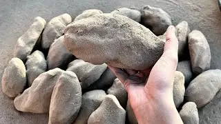 ASMR | New Cement Ashes Potatoes 🥔 Floor Crumbling | For crumbling Videos lovers